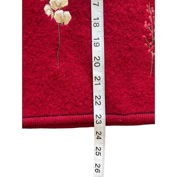 Y2K Susan Bristol wool red flower embroidered boho vest - Picture 7 of 7
